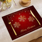 Christmas Digital Printing Placemat Linen Insulation Antifouling Decoration