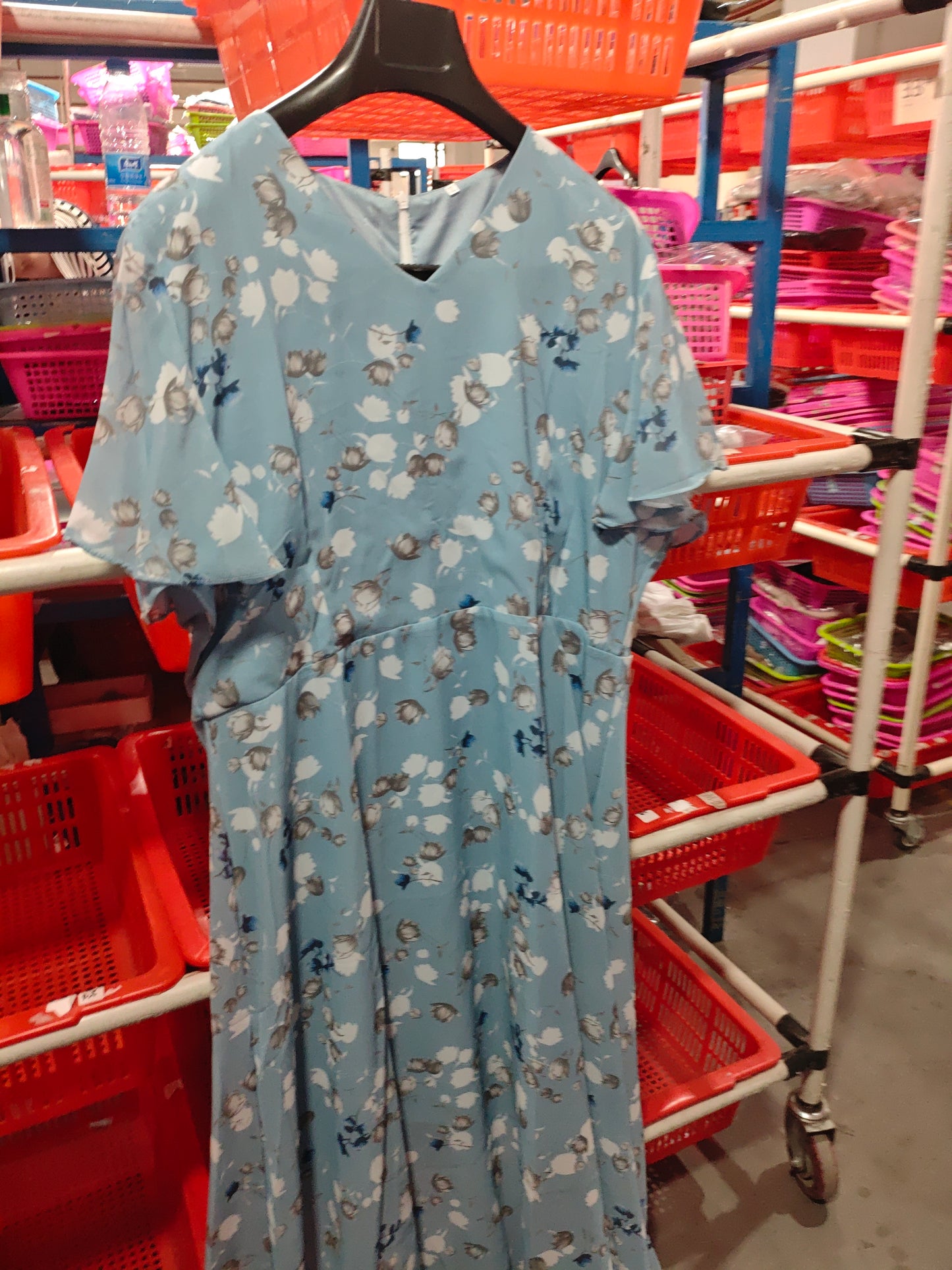 Women's Floral Print Ruffle Beach Dress - Summer