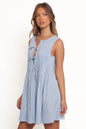 Women's Casual Versatile V-neck Ribbed Tank Dress