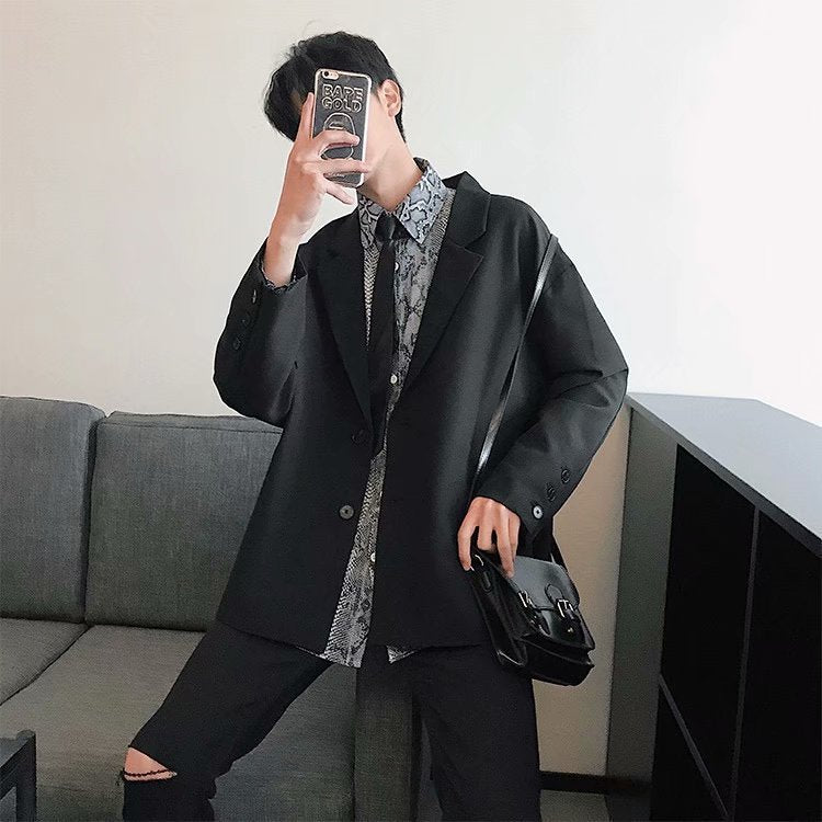 Casual Men's Loose Thin Suit Jacket