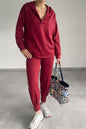 Commuting Casual Hooded Sweatshirt And Pants Two-piece Set
