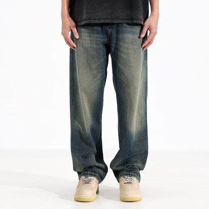 Casual Loose Drooping Straight Jeans For Men Spring