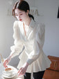 French Temperament High-end Fashion Socialite Waist-cinching Shirt