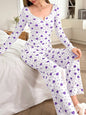 Love Print Pajamas Love Long Sleeve Pants Set