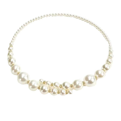 Double-layer White Clavicle Vintage Necklace Collar Socialite Style