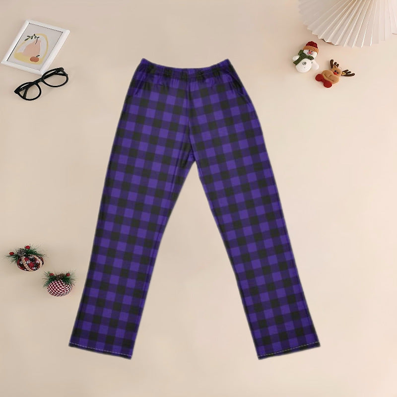 Cotton-like Printed Checkered Homewear