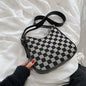 Checkered Print Personalized Daily Commuter Women's Bag