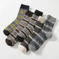 Retro Large Square Wool Socks