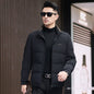 White Duck Down Business Casual Thickening Warm-keeping And Cold-proof Stand Collar Coat