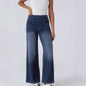High-waisted Jeans Women Vintage Wash Loose Wide-leg Pants