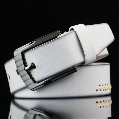 Men's Threading Casual Student Pin Buckle Belt