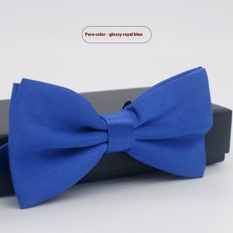 Men's Solid Color Formal Wear Wedding Business Casual Groom Groomsman Bow Tie
