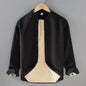 Flannel-lined Thick Warm Corduroy Small Stand-collar Shirt Jacket