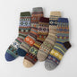 Retro Large Square Wool Socks