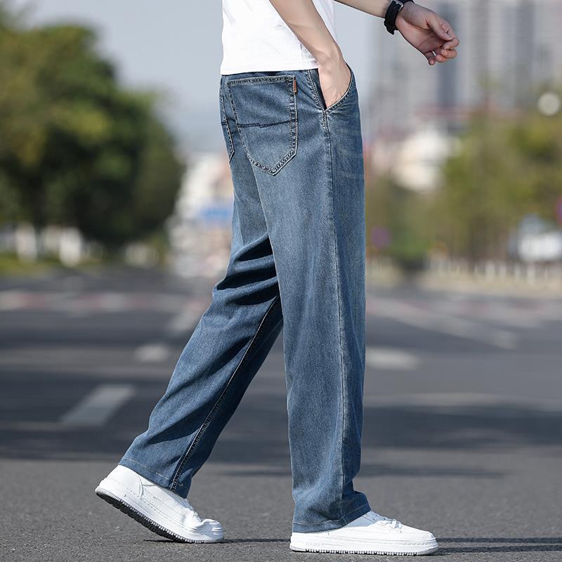 Fashion Personality Tencel Ultra-thin Jeans Men