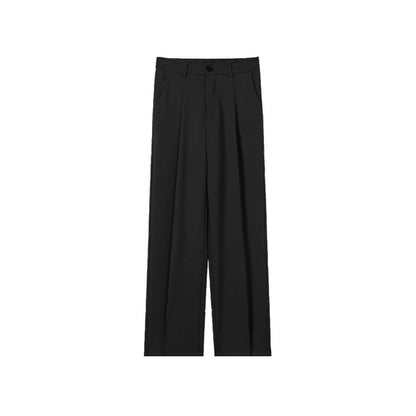 Men's Casual Draped Straight Suit Pants