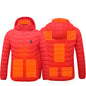 Winter Heated Jacket USB Electric Cotton Coat Zip-up Heater Thermal Clothing Heating Vest For Men