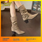 Fashion All-match Comfort And Casual Pointed Toe Chunky Heel Women's Boots