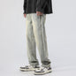 Men's Trendy Washed And Distressed Slim Straight Pants
