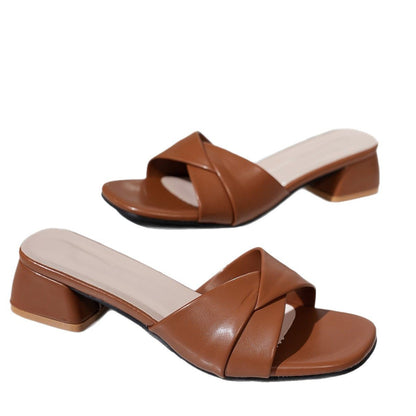 Temperament Korean Style Women's Outdoor Slippers New