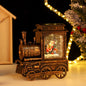Small Train Christmas Interior Luminous Water Injection Desktop Decoration