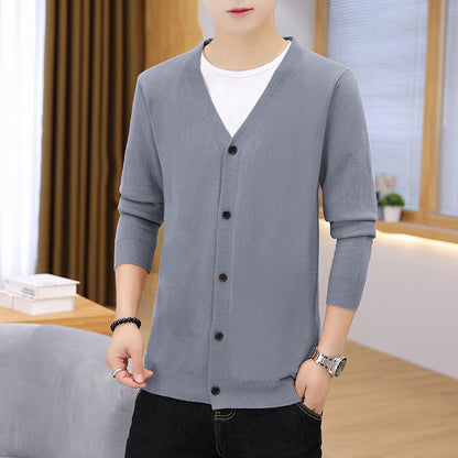 Men's Thick Slim Casual Cardigan Knit Jacket