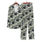 European And American Style 3D Digital Printed Button-up Shirt Comfortable Pajama Pants