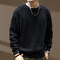 Men's Thick Needle Retro Round Neck Sweater - Loose Fit