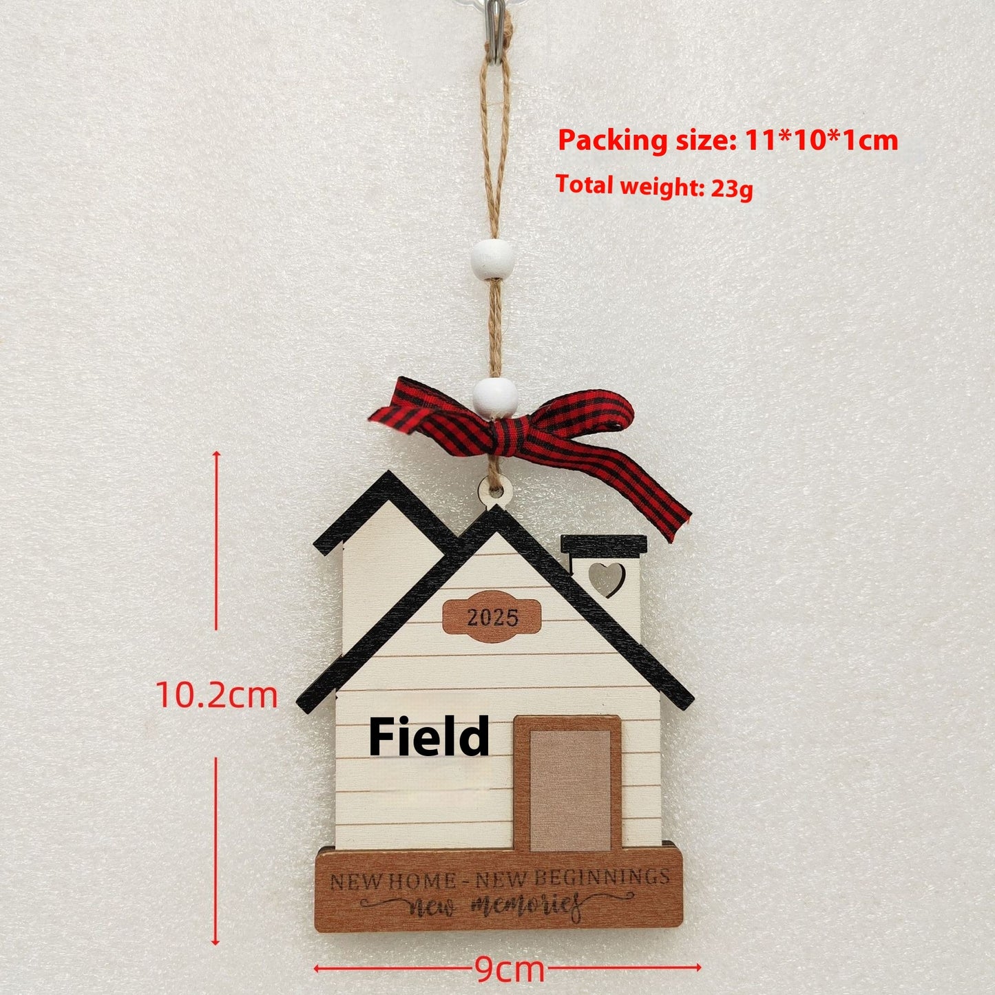House Christmas Tree Decoration Festival Gift Wooden Pendant