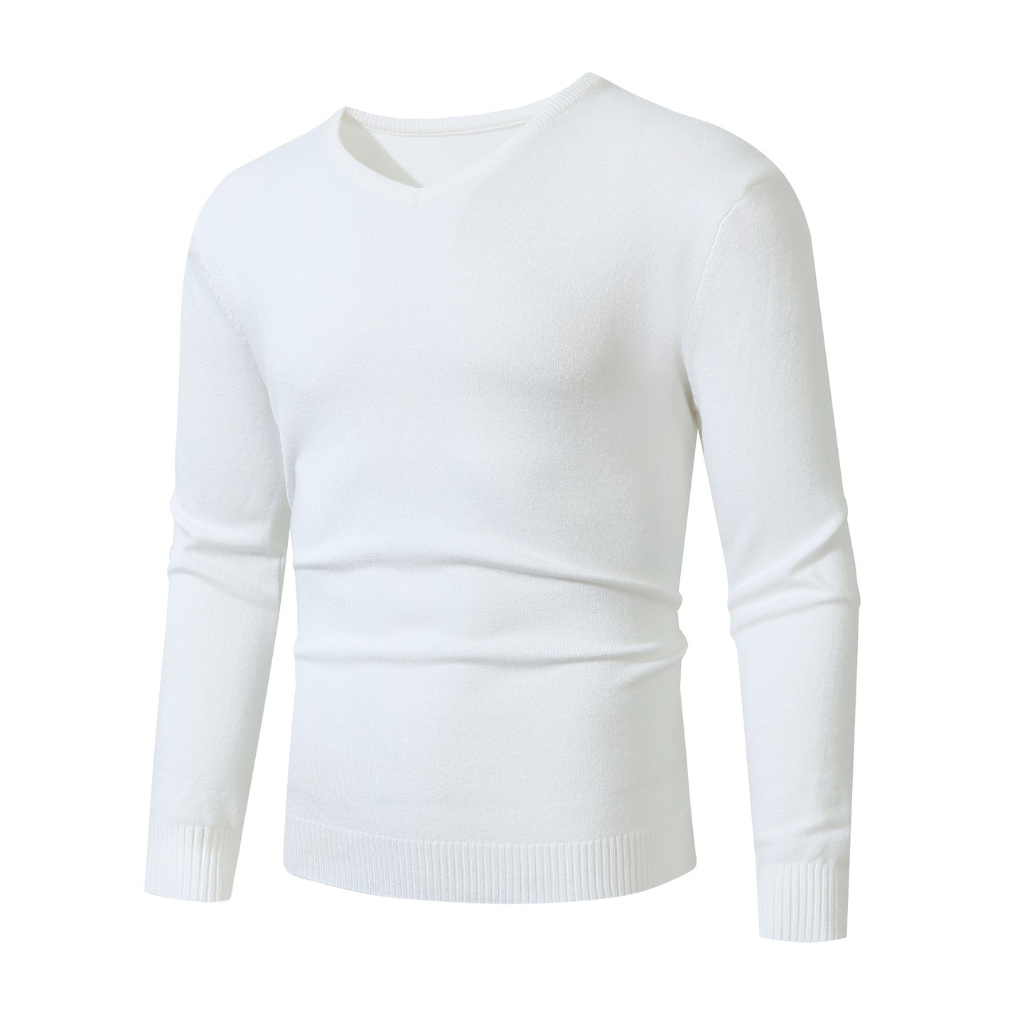 European And American Casual Long-sleeve V-neck Sweater Base Layer