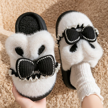 Women's Thick Bottom Velvet Woolen Slippers