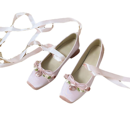 French Ballet Dance Shoe Women's Cross Strap