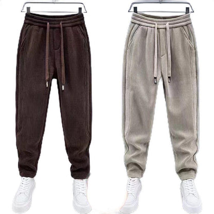 Winter Men's Fleece-lined Thick Corduroy Casual Pants