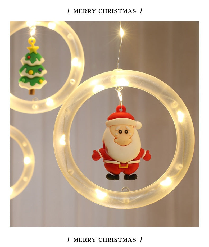 LED Christmas Curtain Lights, Indoor Scene Decoration, Creative Curtain Lights, Christmas Atmosphere Flashing Lights