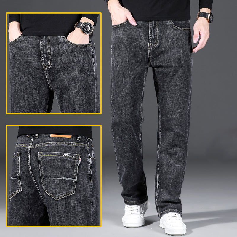 High Elastic Men's Straight Loose Spring And Autumn Jeans