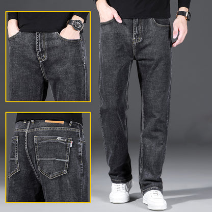 High Elastic Men's Straight Loose Spring And Autumn Jeans