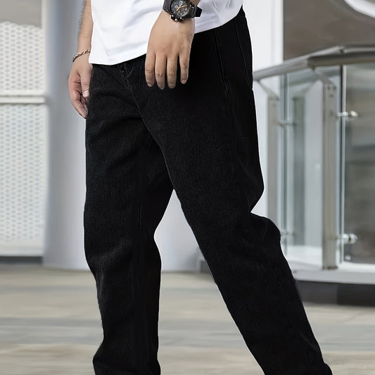 Men's Black Trend Simple All-matching Jeans Fashion Personality