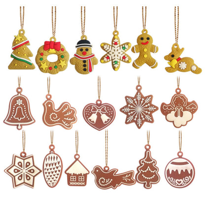 Gingerbread Man PVC Soft Glue Christmas Tree Small Pendant Decoration