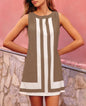 Women's Resort-style Patchwork Sleeveless Casual Dress