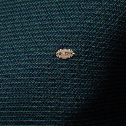 Men's Standing Collar Half Zipper Business Casual Cotton Sweater