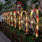 Solar Christmas Crutches Ground Plug Light Decoration Landscape Lamp