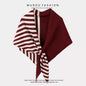 New Wool Color-block Striped Shawl For Women