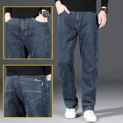 High Elastic Men's Straight Loose Spring And Autumn Jeans