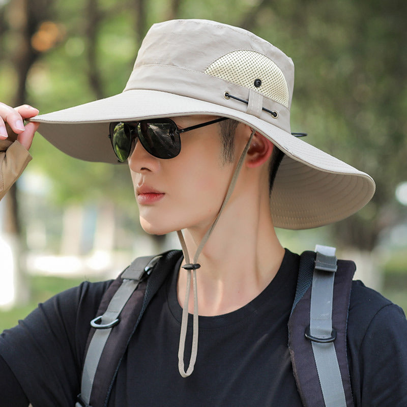Men's Big Brim Sun Protection Fishing Fisherman Hat