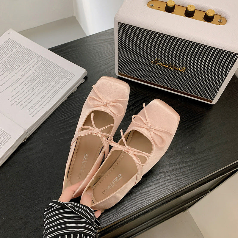 Fashionable All-match Square Head Pumps Women