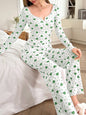 Love Print Pajamas Love Long Sleeve Pants Set