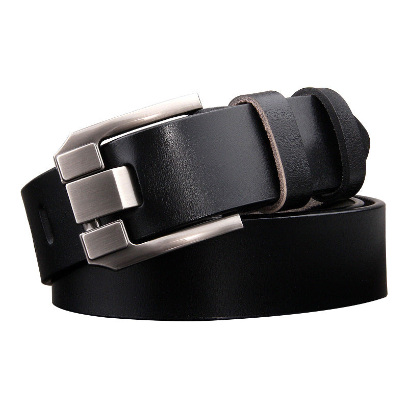 Men's Antique Pin Buckle Cowhide Belt