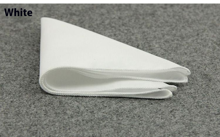 Trendy Men Wedding Groom Groomsman Suit Shirt Dress Corsage Square Scarf