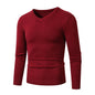 European And American Casual Long-sleeve V-neck Sweater Base Layer