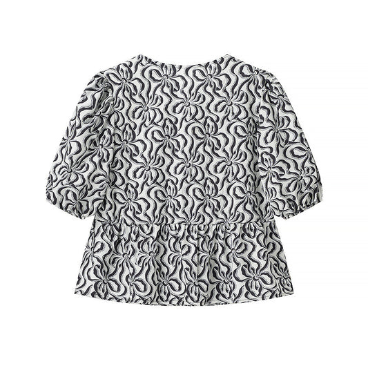 Women's New Leopard Print Short Sleeve Shirt